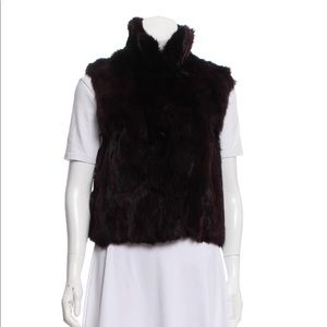Adrienne Landau rabbit fur vest